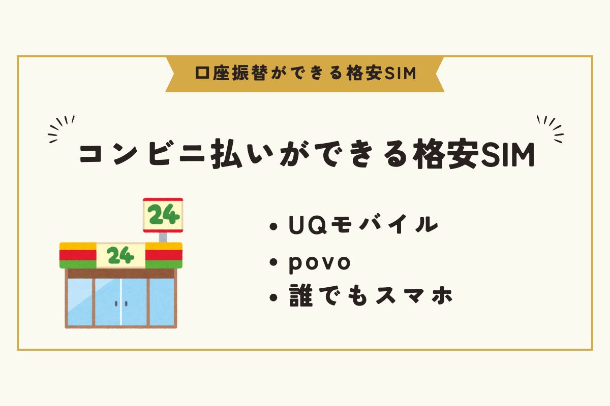 口座振替　格安SIＭ